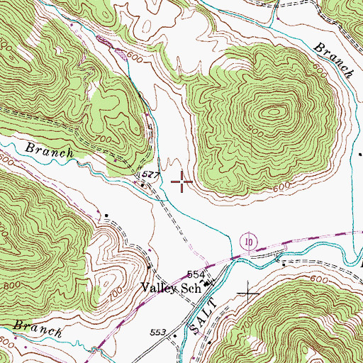 Topographic Map of Carr Hollow, KY