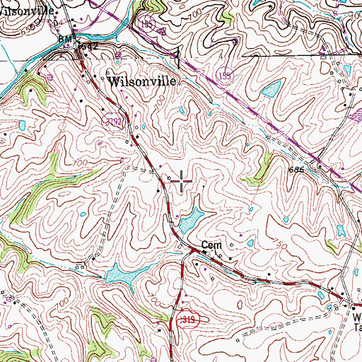 Topographic Map of Carrithers Chapel, KY