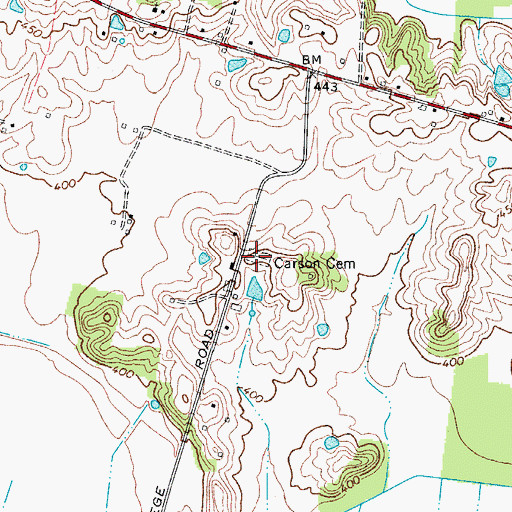 Topographic Map of Carson Cemetery, KY