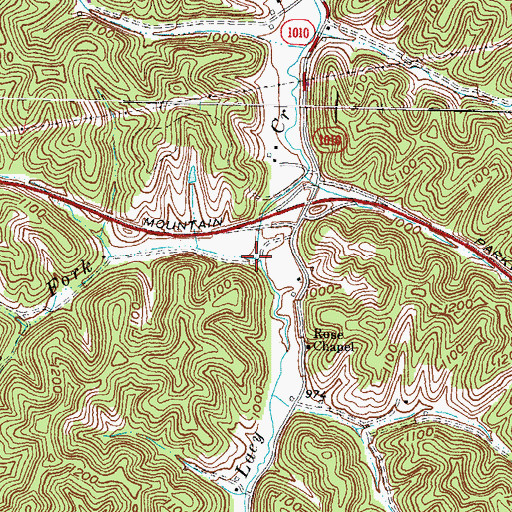 Topographic Map of Carson Fork, KY
