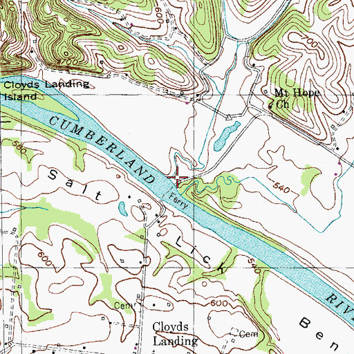 Topographic Map of Carter Branch, KY