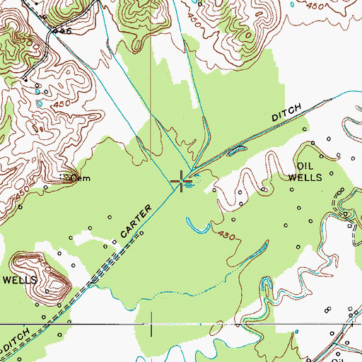 Topographic Map of Carter Ditch, KY