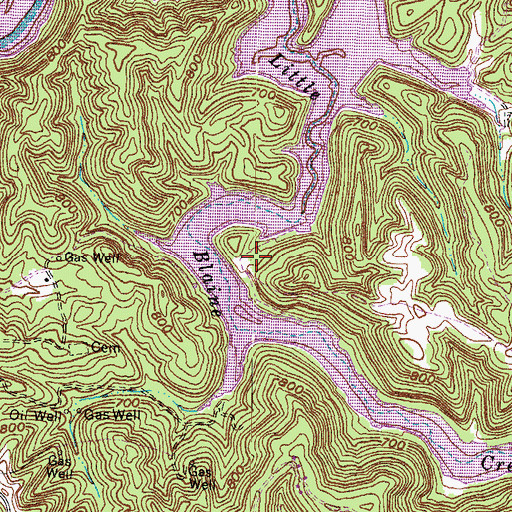 Topographic Map of Carters Chapel, KY