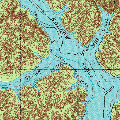 Topographic Map of Casey Branch, KY