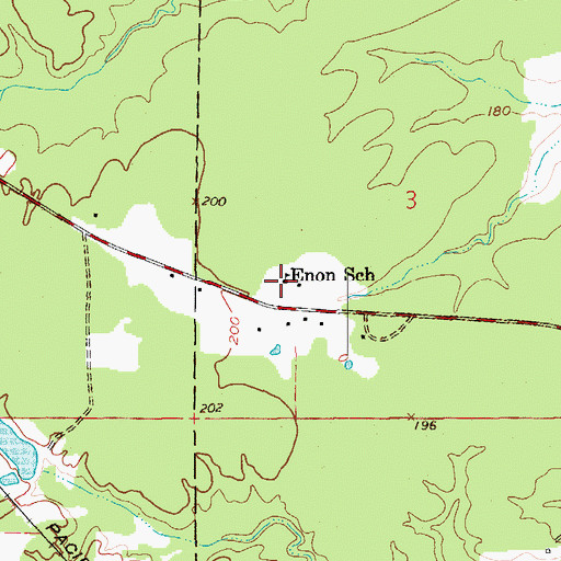 Topographic Map of Enon School, AR