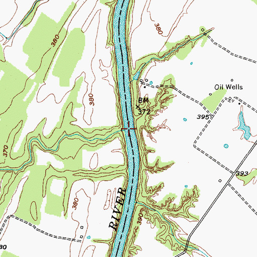 Topographic Map of Cash Creek, KY