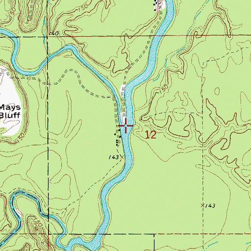 Topographic Map of Essex Bayou, AR