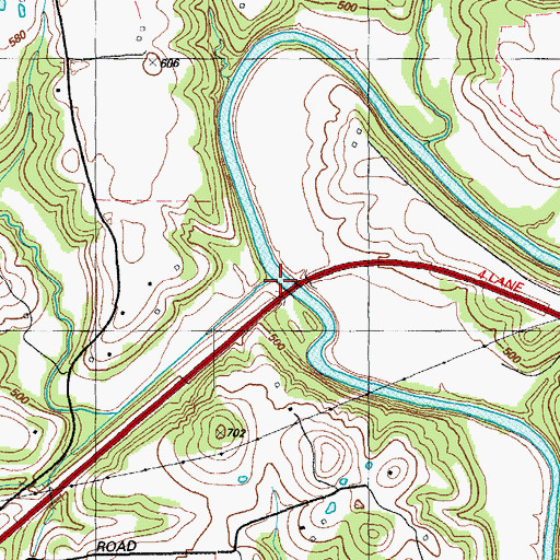 Topographic Map of Cedar Creek, KY