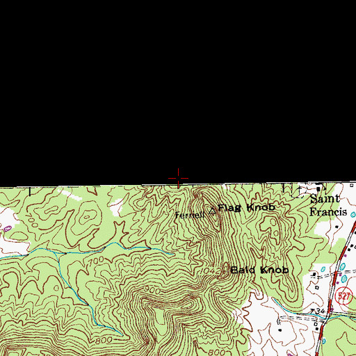 Topographic Map of Cedar Knob, KY