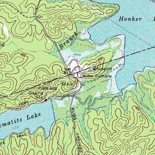 Topographic Map of Center Furnace, KY
