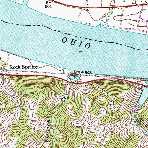 Topographic Map of Chalfant Creek, KY