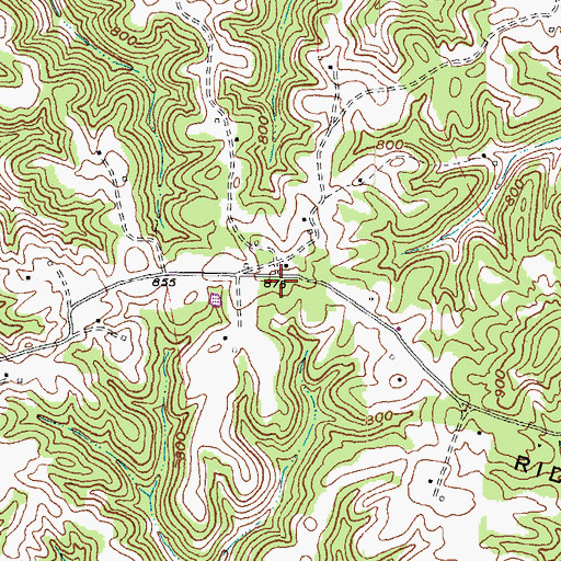 Topographic Map of Chalk Ridge, KY