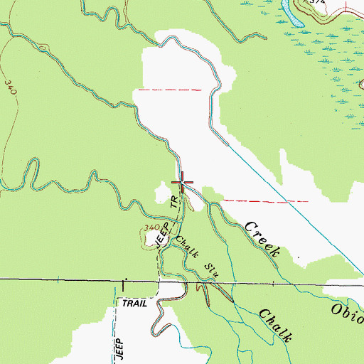 Topographic Map of Chalk Slough, KY