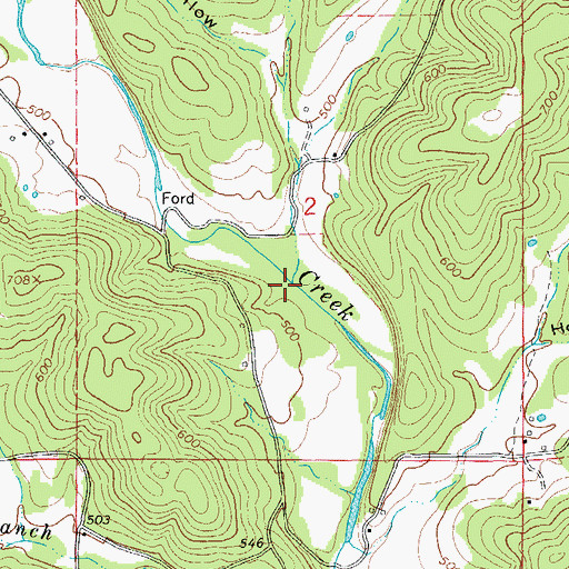 Topographic Map of Evans Hollow, AR