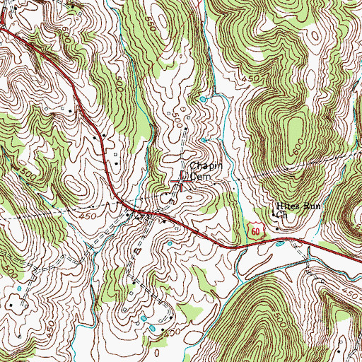 Topographic Map of Chapin Cemetery, KY