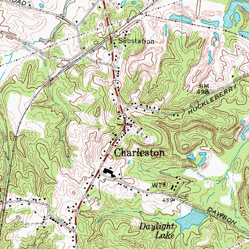 Topographic Map of Charleston, KY