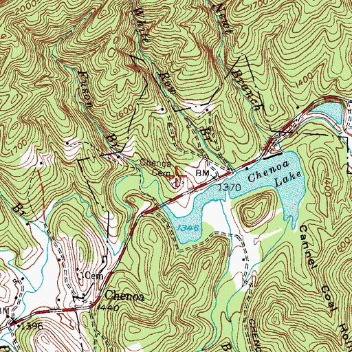 Topographic Map of Chenoa Cemetery, KY