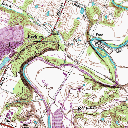 Topographic Map of Chenoweth Run, KY