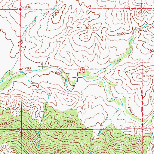 Topographic Map of Gable Canyon, AZ