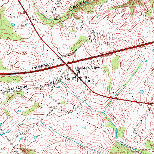 Topographic Map of Chester View Church, KY