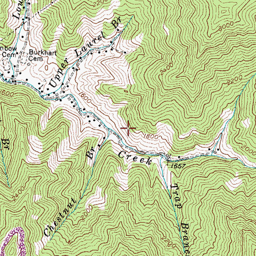 Topographic Map of Chestnut Branch, KY