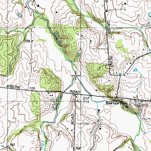 Topographic Map of Chestnut Fork, KY