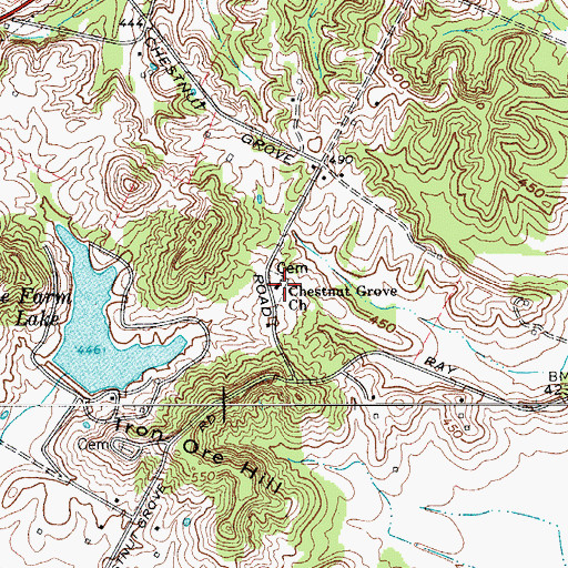 Topographic Map of Chestnut Grove Church, KY