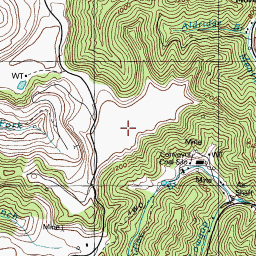Topographic Map of Chestnut Knob, KY