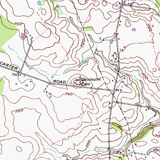 Topographic Map of Chisholm Cemetery, KY