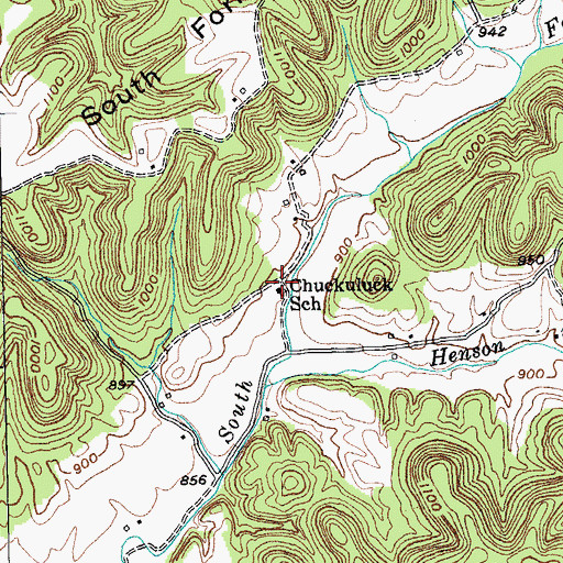 Topographic Map of Chuckuluck School, KY