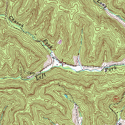 Topographic Map of Church Fork, KY