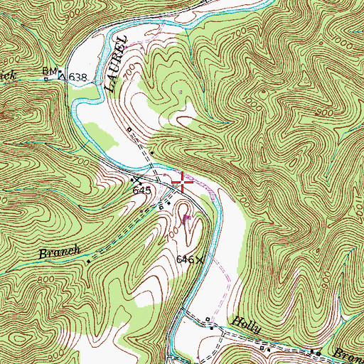 Topographic Map of Clark Branch, KY
