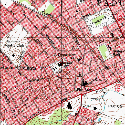 Topographic Map of Clark School, KY