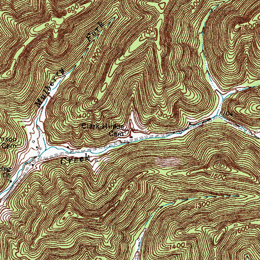 Topographic Map of Clark-Hinkle Cemetery, KY