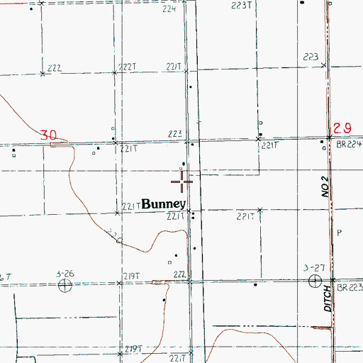 Topographic Map of Fairfield Christian Union Church, AR