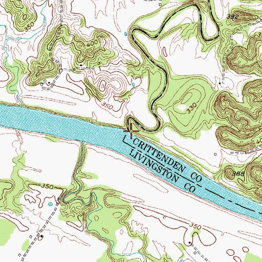 Topographic Map of Claylick Creek, KY