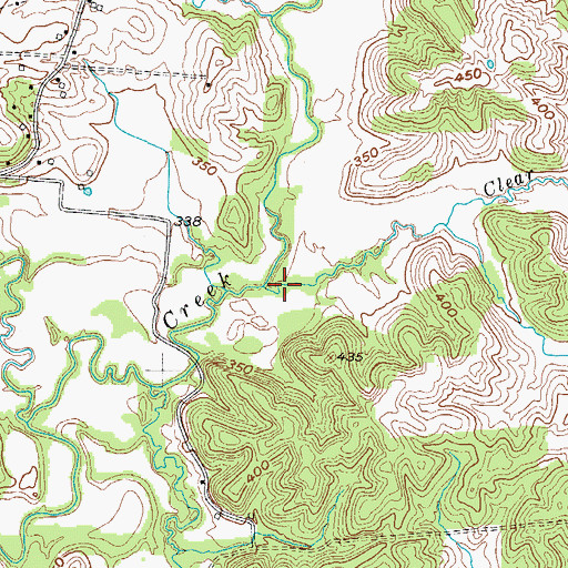 Topographic Map of Clear Branch, KY