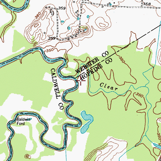 Topographic Map of Clear Creek, KY