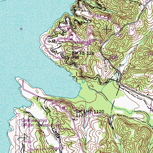 Topographic Map of Clear Creek, KY