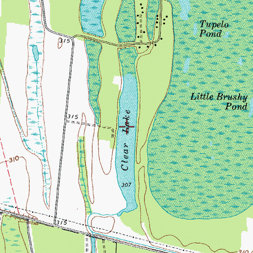 Topographic Map of Clear Lake, KY