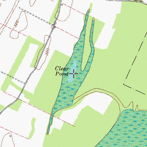 Topographic Map of Clear Pond, KY