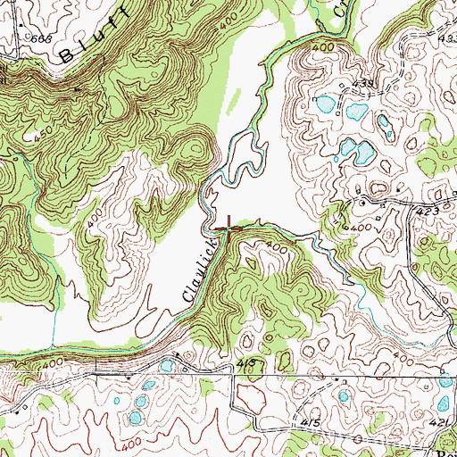 Topographic Map of Clement Creek, KY