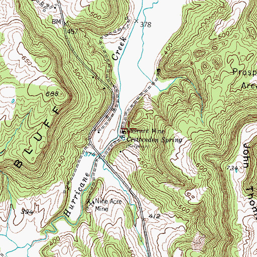 Topographic Map of Clement Mine, KY