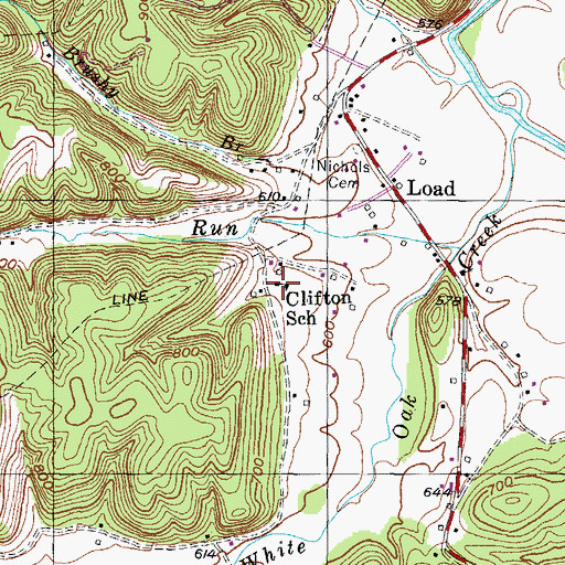 Topographic Map of Clifton School, KY