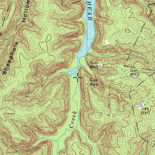 Topographic Map of Clifty Creek, KY