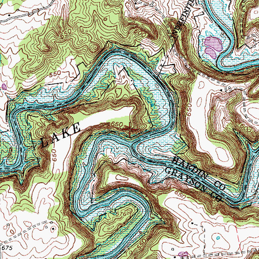 Topographic Map of Clifty Creek, KY