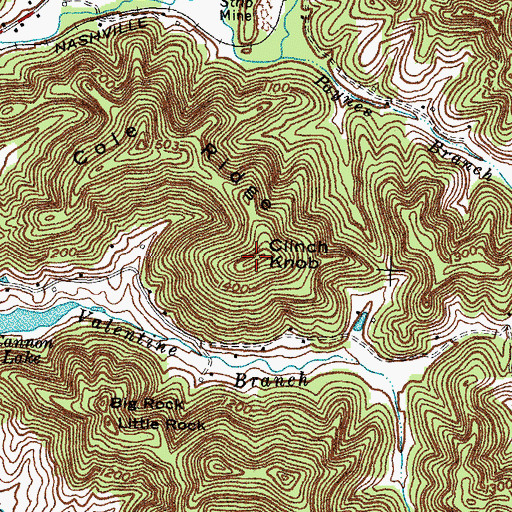 Topographic Map of Clinch Knob, KY