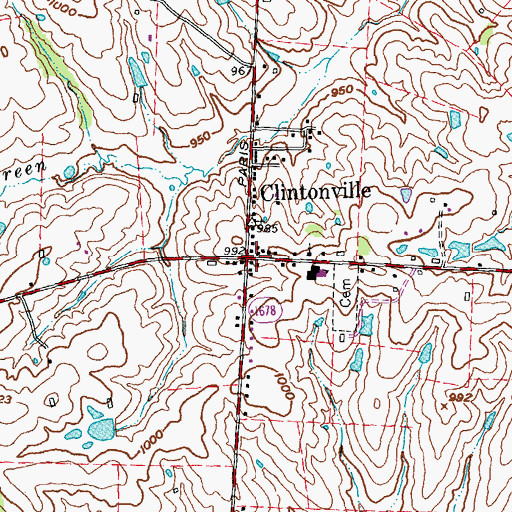 Topographic Map of Clintonville, KY