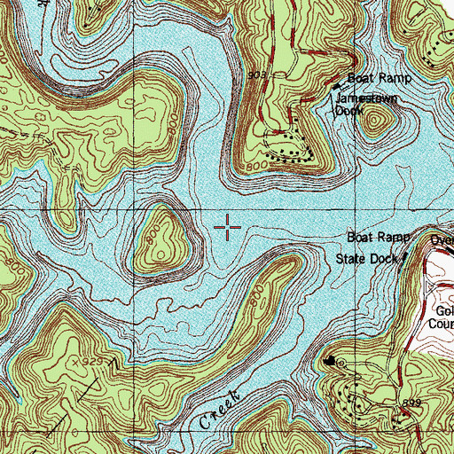 Topographic Map of Clifty Creek, KY
