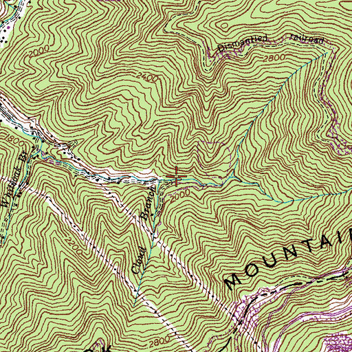 Topographic Map of Cloud Branch, KY